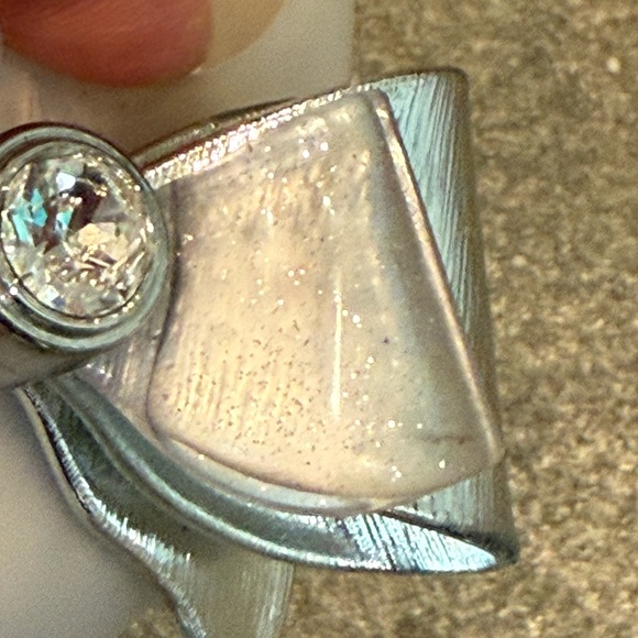 Mini Melissa White Pearl and Silver Maryjanes - Picture 4 of 10